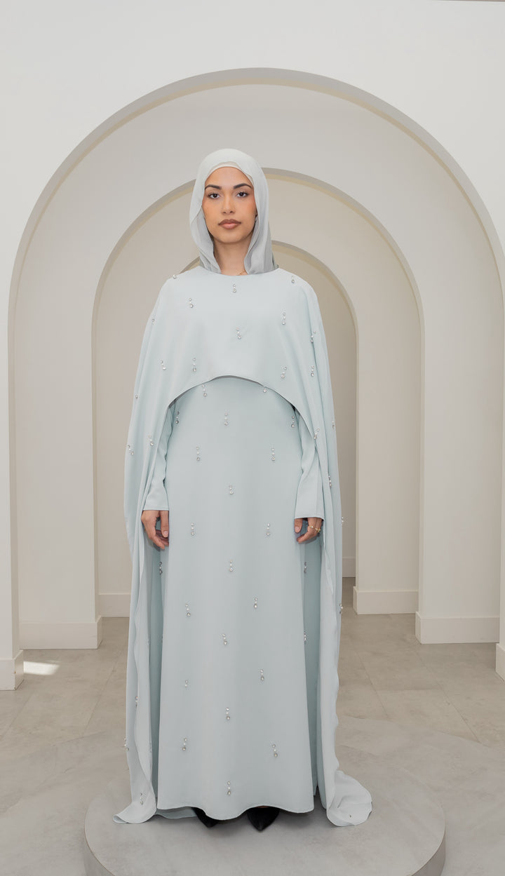 Alayna Cape Dress - Sage Green