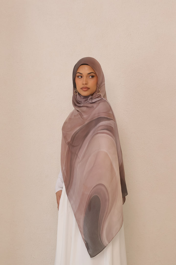 Mocha Swirl - Printed Modal
