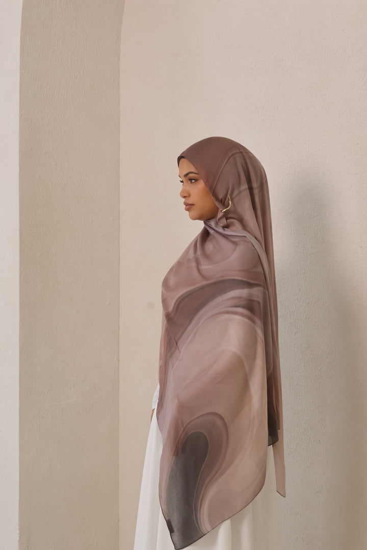 Mocha Swirl - Printed Modal