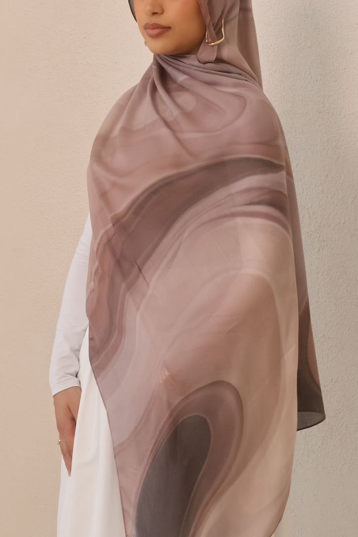 Mocha Swirl - Printed Modal