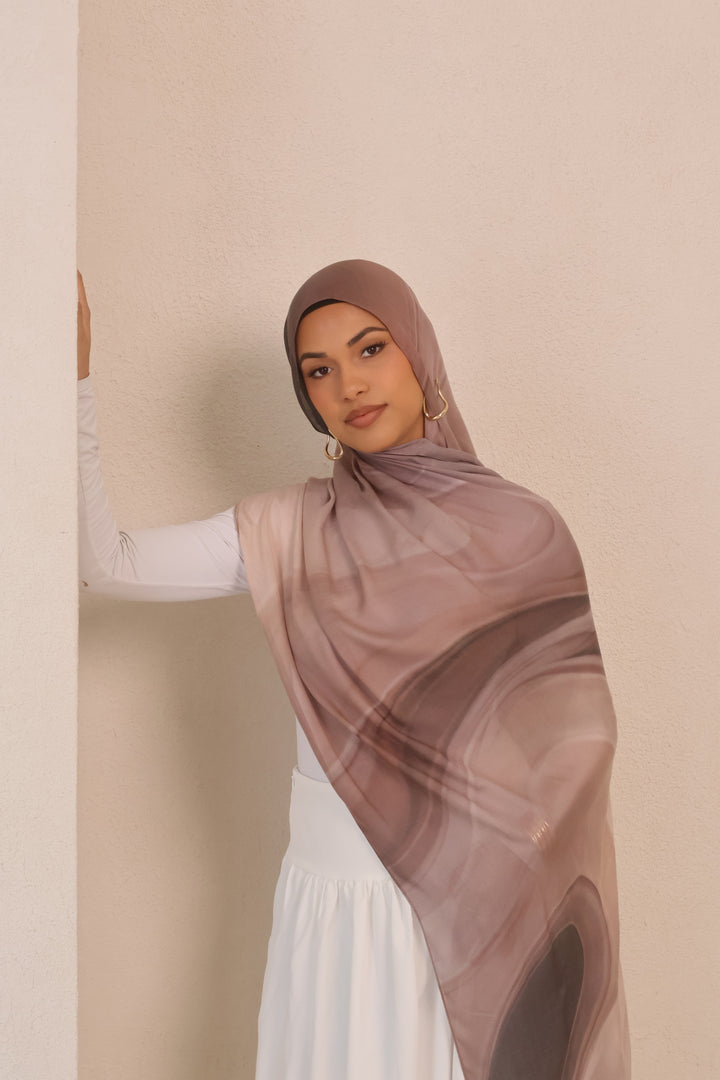 Mocha Swirl - Printed Modal
