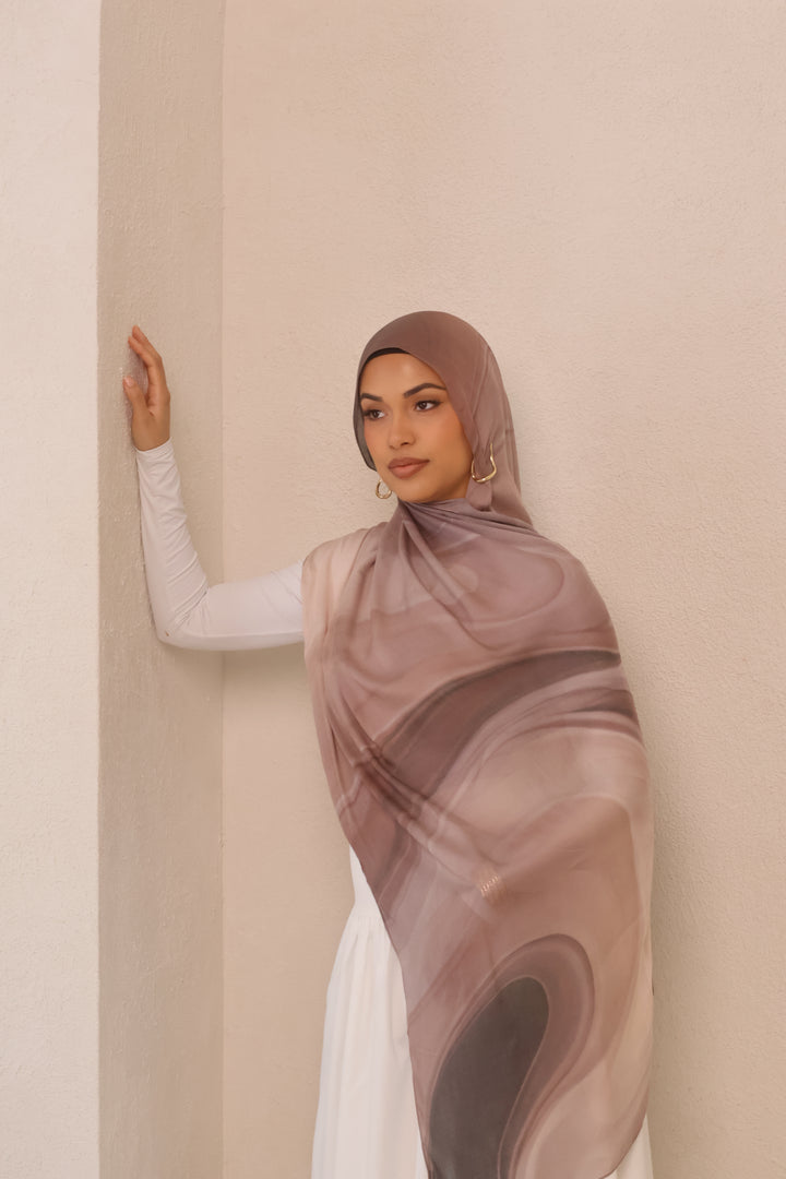 Mocha Swirl - Printed Modal