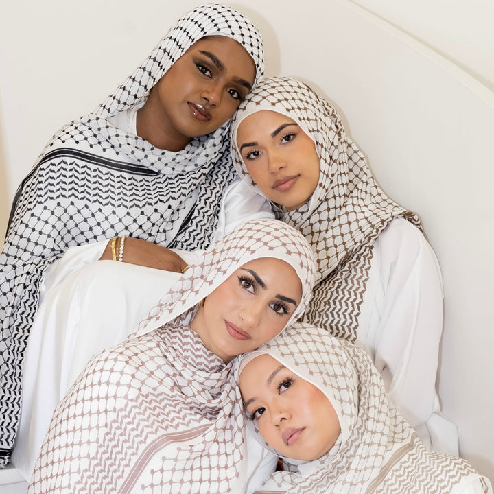 BEIGE BROWN KEFFIYEH