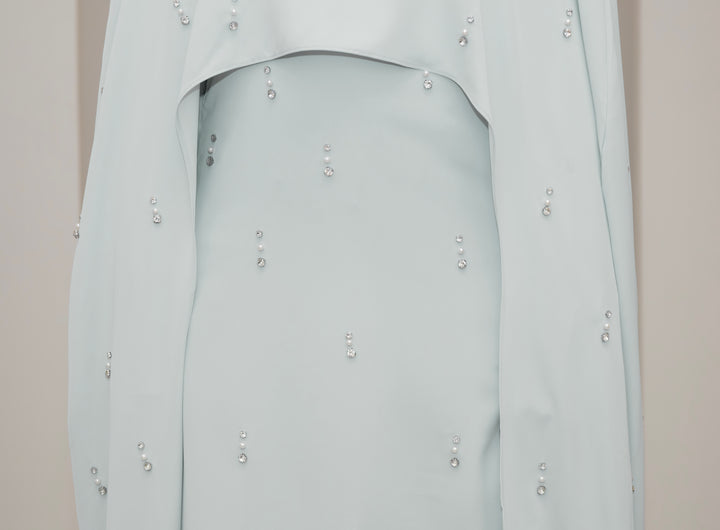 Alayna Cape Dress - Sage Green