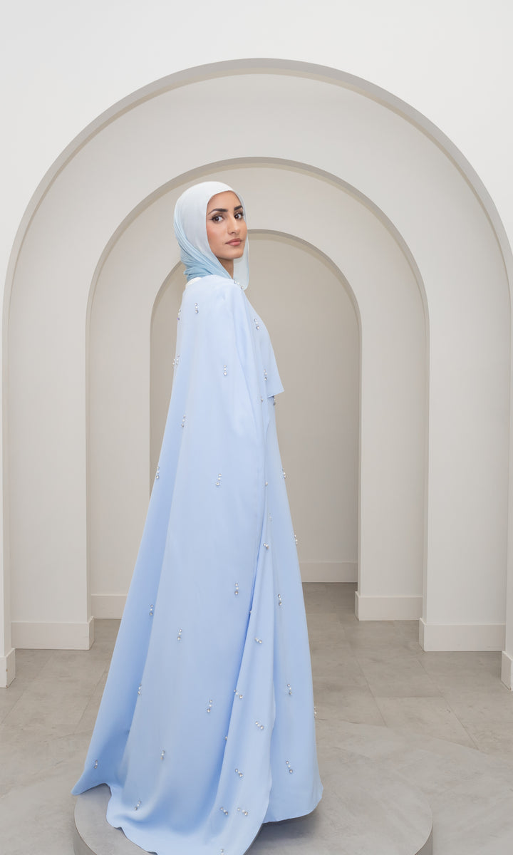 Alayna Cape Dress - Baby Blue