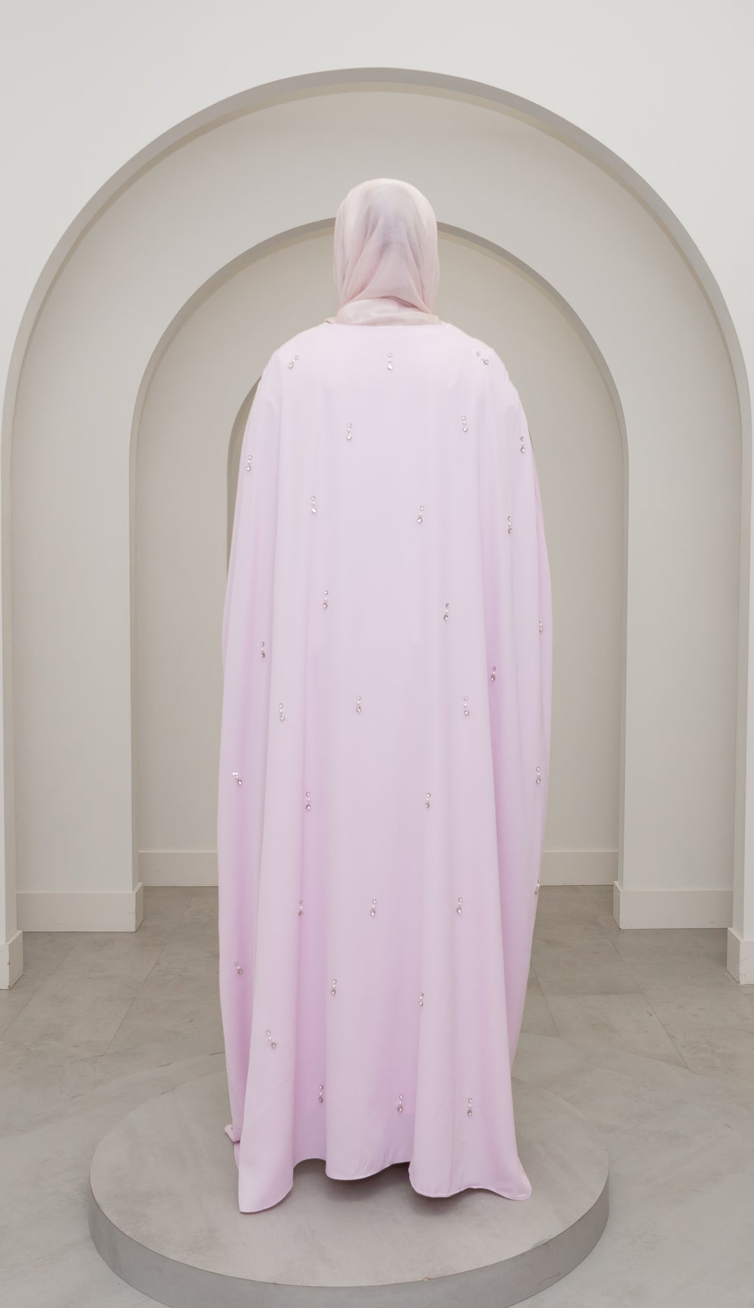 Alayna Cape Dress - Tea Pink